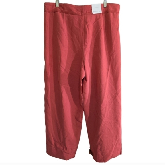 NWT Andrew Marc New York Ankle Trouser 8 Rose Pink Pleated Wide Straight Leg - Picture 4 of 8